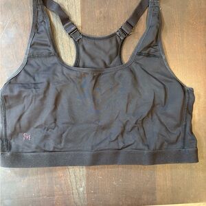 Ruby Ribbon Racer Back Bra women's 38 black